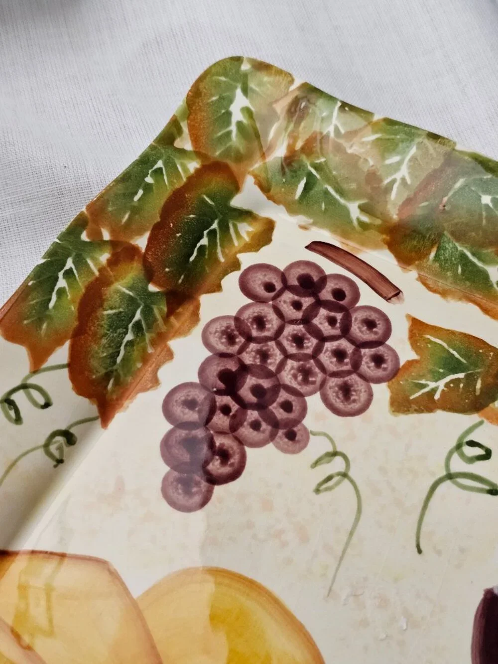 N.D Hand-painted Colorful ceramic square Cheese & Canapes Plate